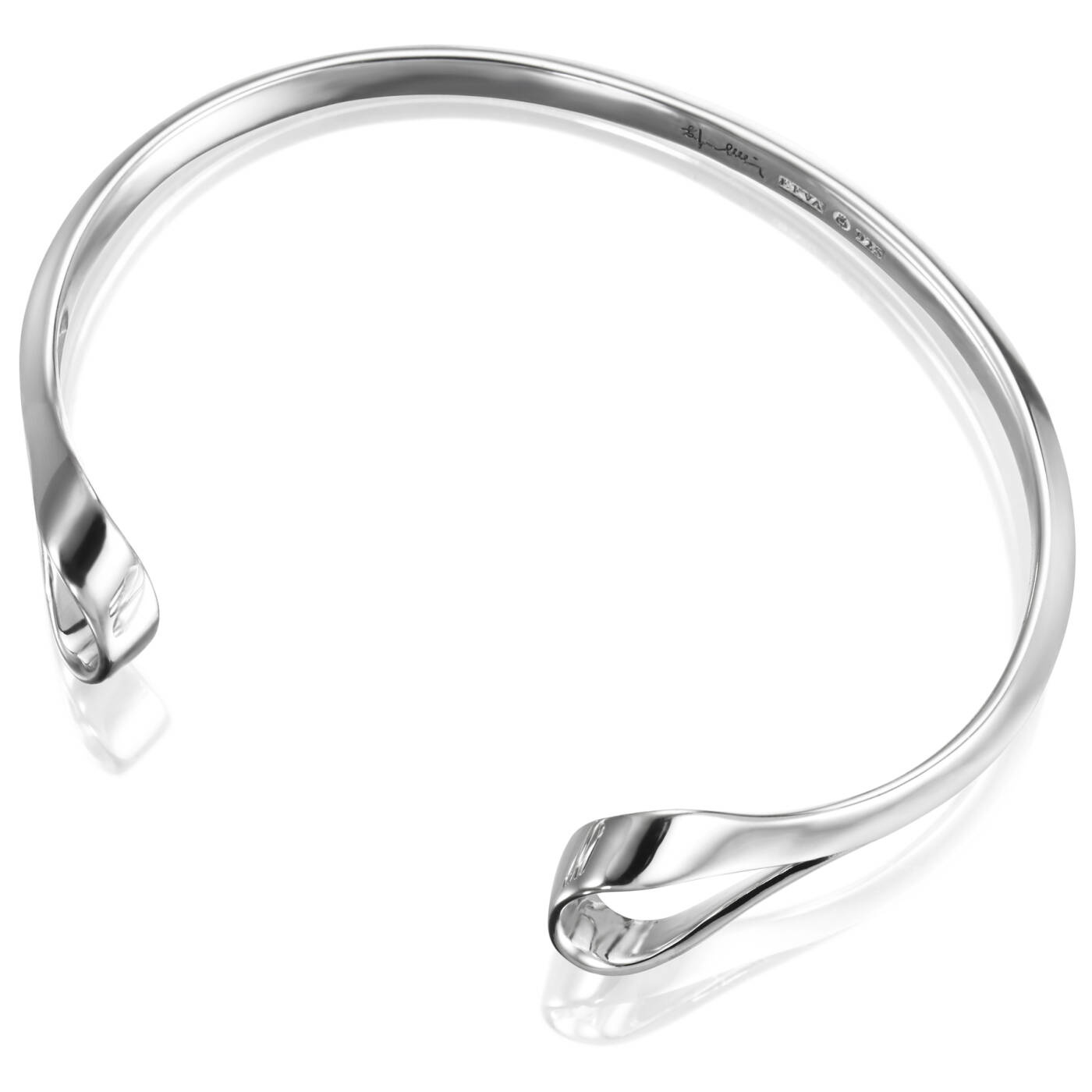 Folded Cuff Bracelets Silver