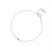 Micro Blink - Green Emerald Bracelets Silver 16-19 cm