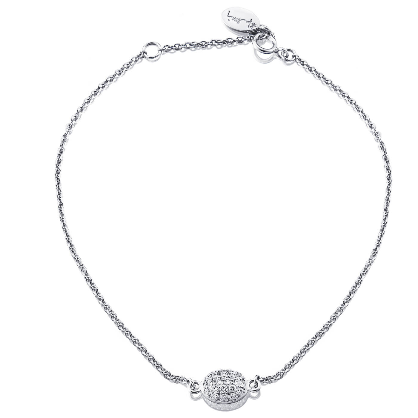 Love Bead Bracelets White gold 17-19 cm