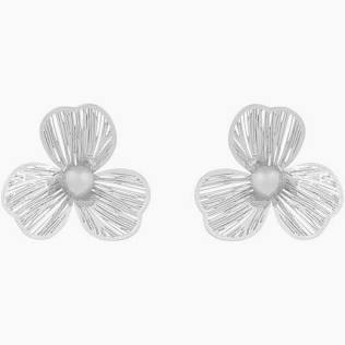 Flora petal Earrings Silver