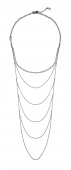 CU draped Necklaces black 90 cm