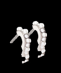 NT Pendant Mixed Curved 10 mm, Crystal/white