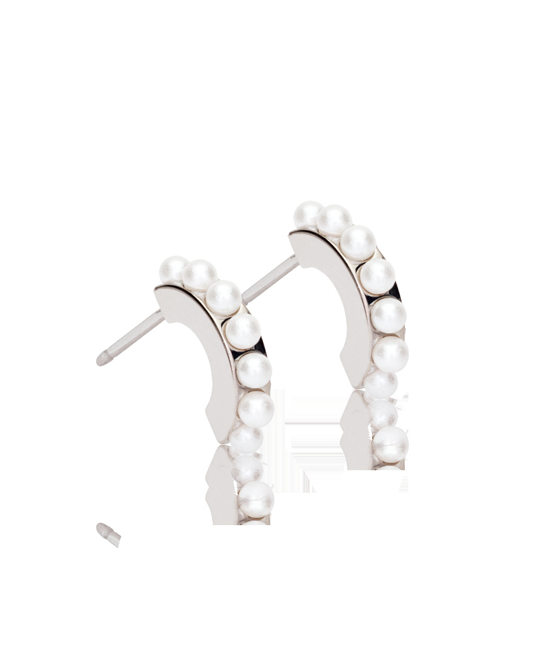 NT Pendant Pearl Curved 10 mm, White