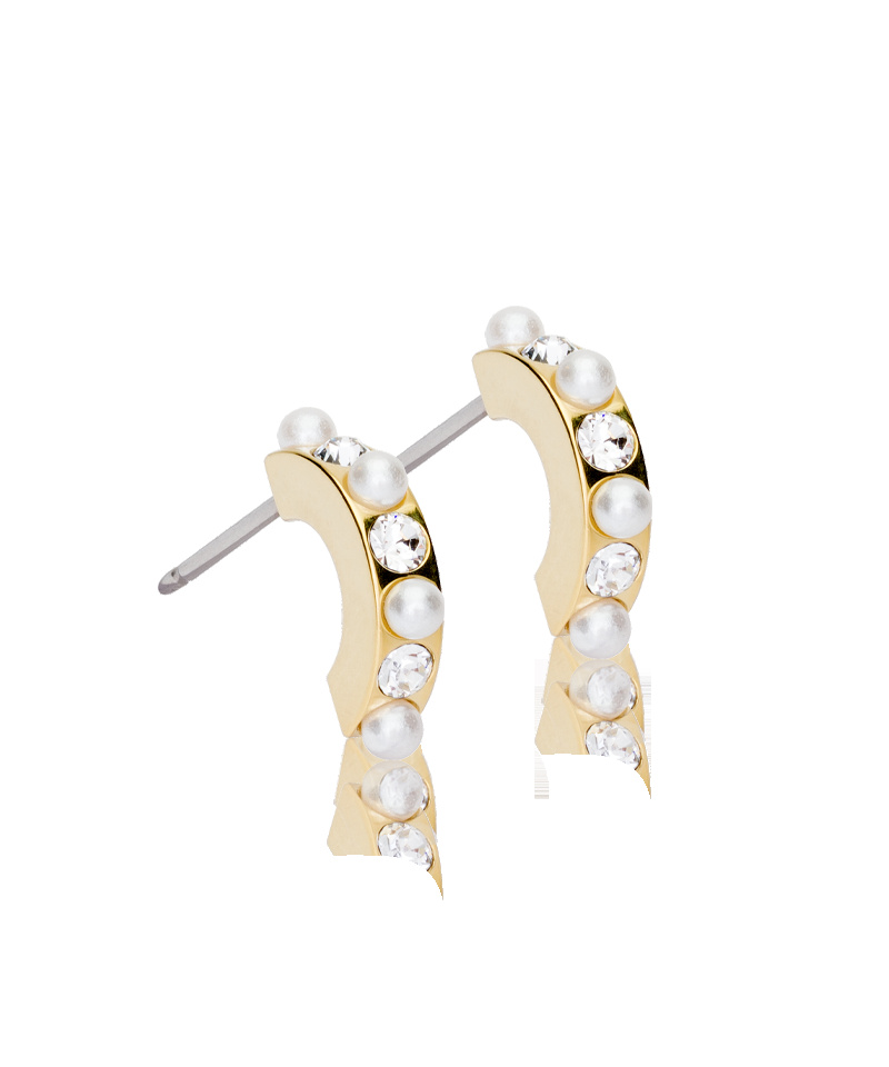 GT Pendant Mixed Curved 10 mm, Crystal/White