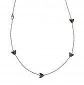 Butterfly chain Necklaces Black 90-95 cm