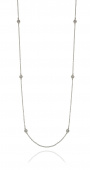 Cubic long chain Necklaces Silver