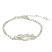Feather/Leaf chain brace Bracelets Silver