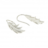 Feather/Leaf short Earring Silver
