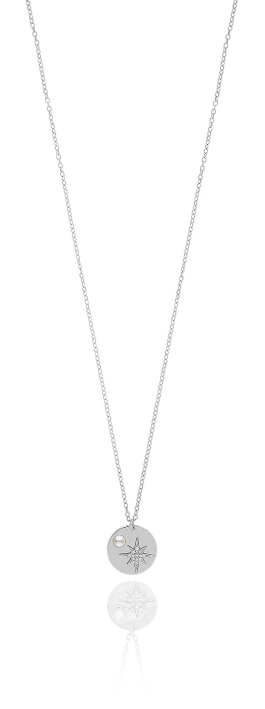 One coin Necklaces Silver 50-60 cm