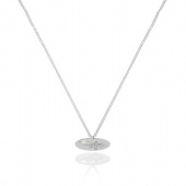 One coin Necklaces Silver 50-60 cm