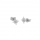 One star small Earring Silver