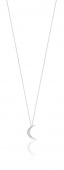 One moon Necklaces Silver 65-75 cm