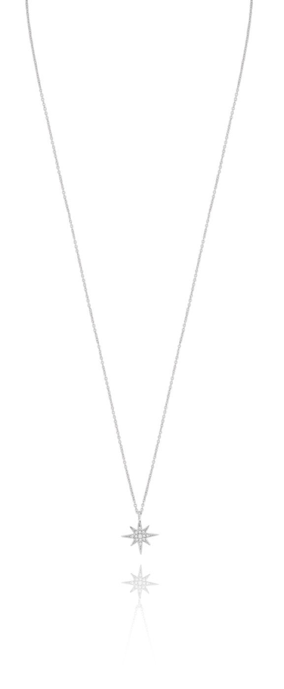 One star Necklaces Silver 41-45 cm