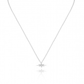 One star Necklaces Silver 41-45 cm