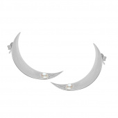 One moon Earring Silver pair
