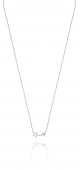 Double star Necklaces Silver 40-45 cm