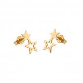 Double star Earring Gold