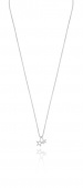 Double star pendant Necklaces Silver 42-47 cm