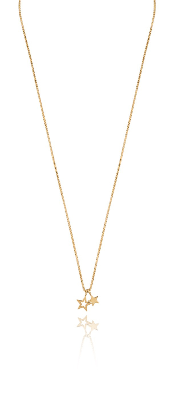 Double star pendant Necklaces Gold 42-47 cm