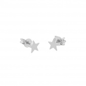 Double star small Earring Silver