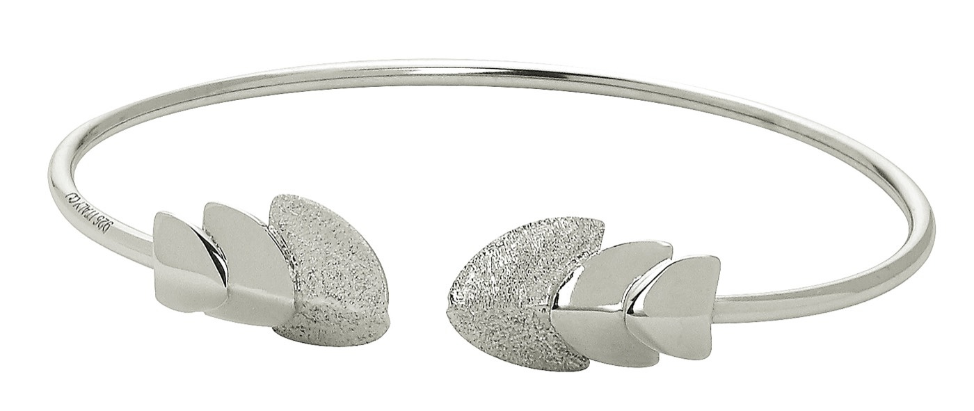 Roof bangle brace Bracelets flex Silver