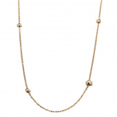 Pearl long chain Necklaces Gold 90+5 cm