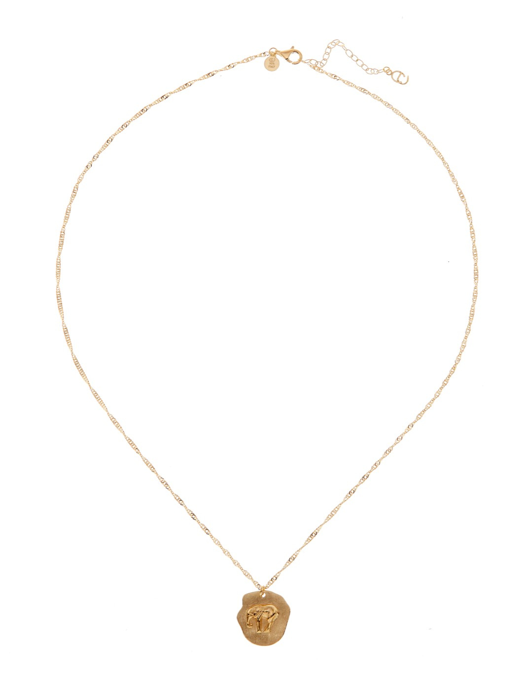 Two elephant Necklaces - Gold