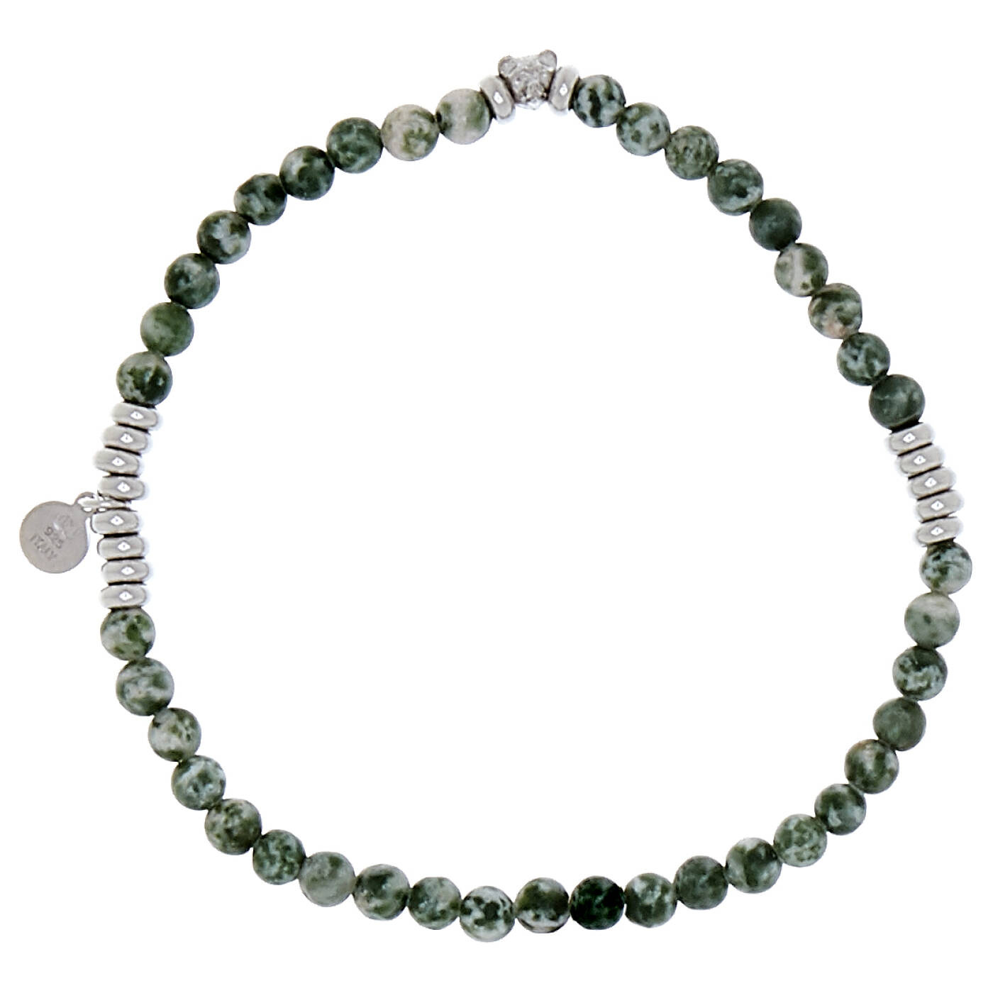 Bear elastic brace Bracelets green Silver