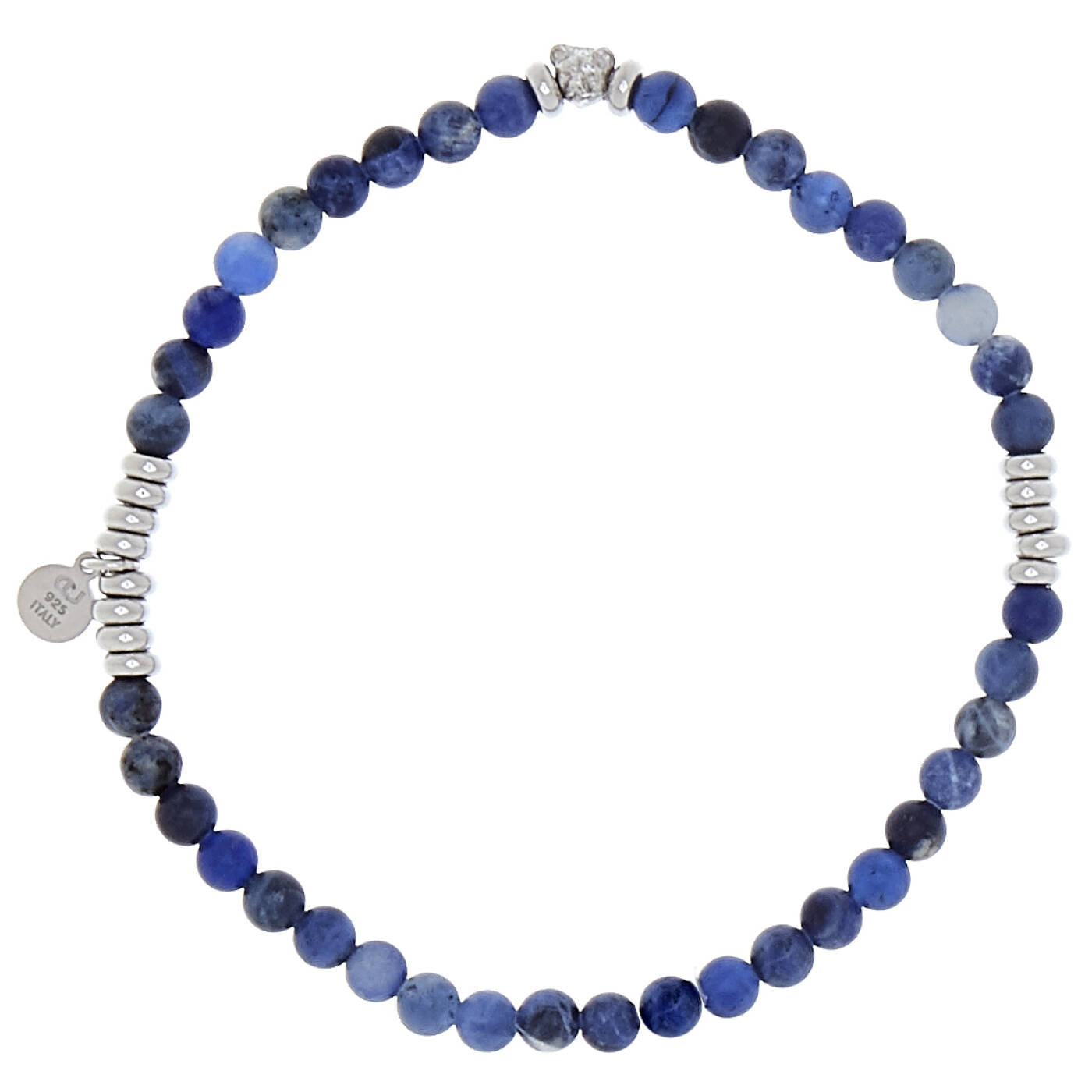 Bear elastic brace Bracelets blue Silver