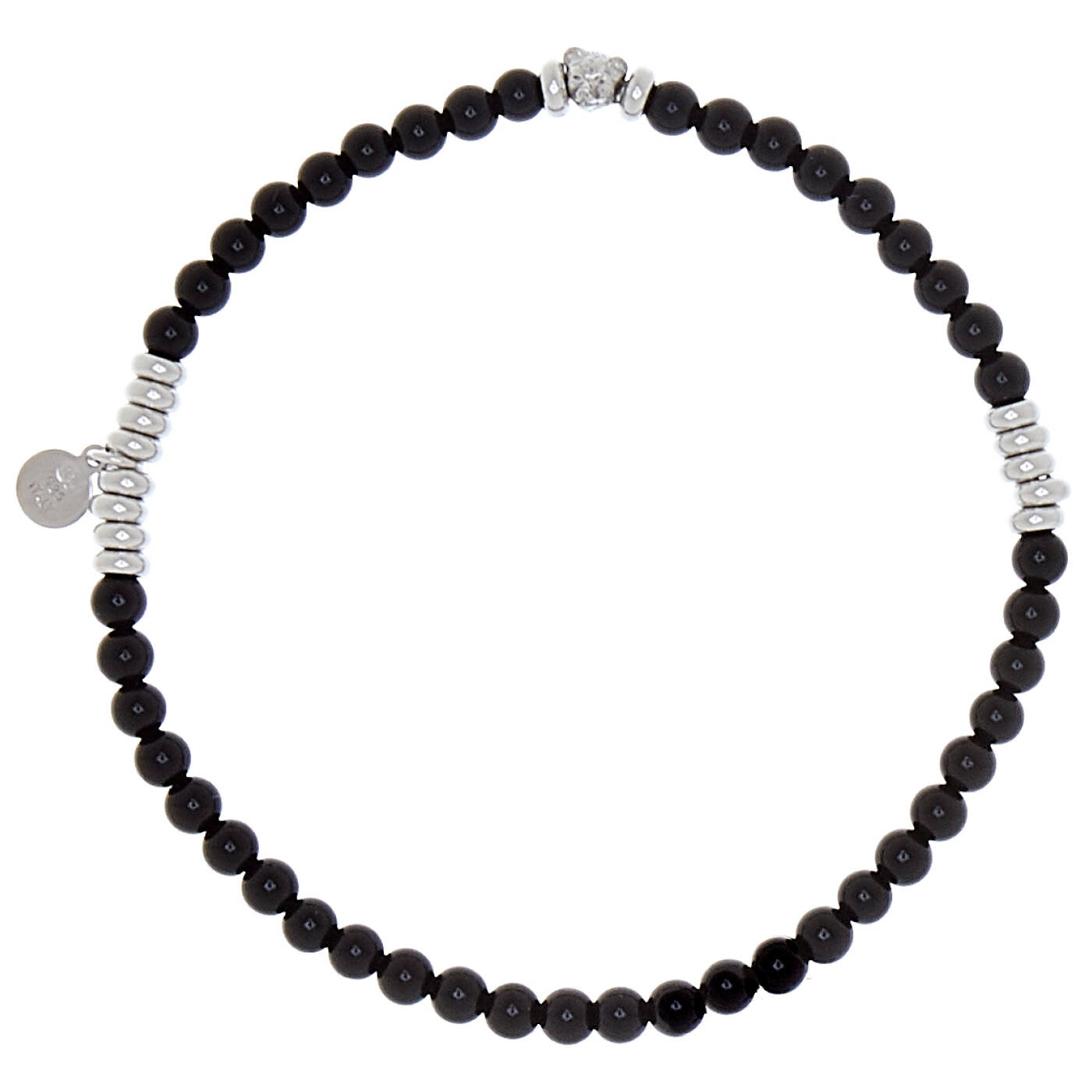 Bear elastic brace Bracelets black Silver