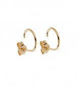 Two small round Earring - Gold