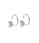 Two small round Earring - Silver