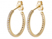 Two round stone Earring Gold