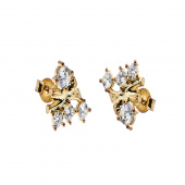 Two kluster Earring - Gold