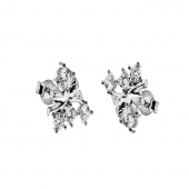 Two kluster Earring - Silver