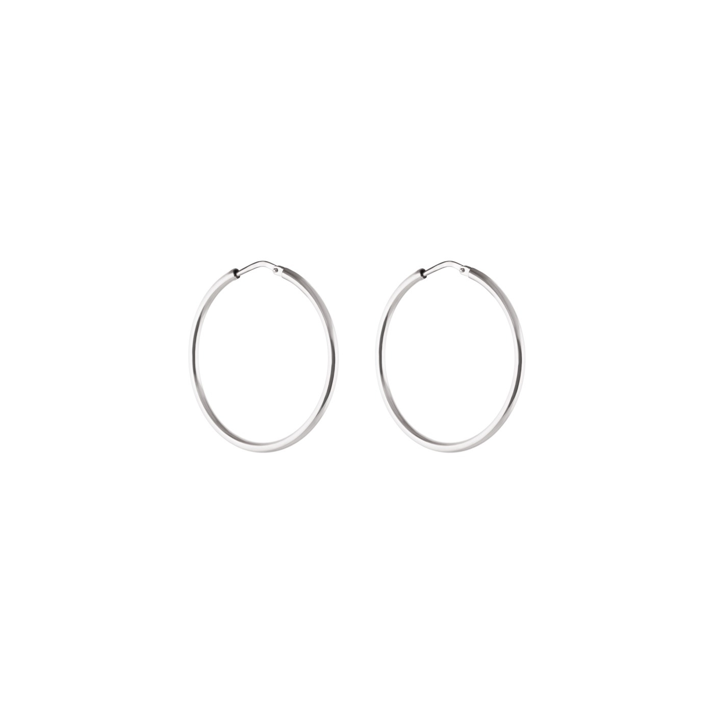 Letters small hoop Earring Silver