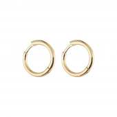 Letters round Earring Gold