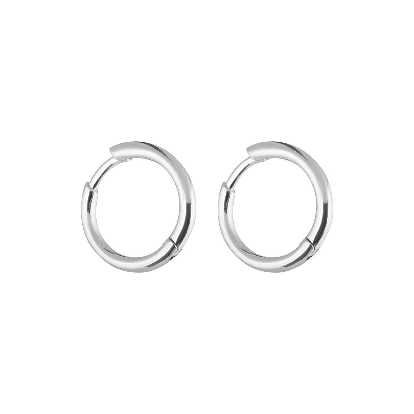 Letters round Earring Silver