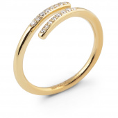 Loop stone ring Gold
