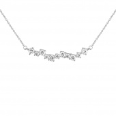 Gatsby stone Necklaces Silver 40-45 cm