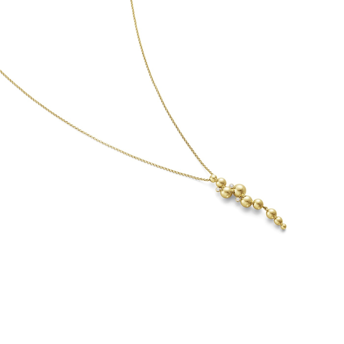 MOONLIGHT GRAPES LONG Pendant Gold Diamonds 0.05 ct