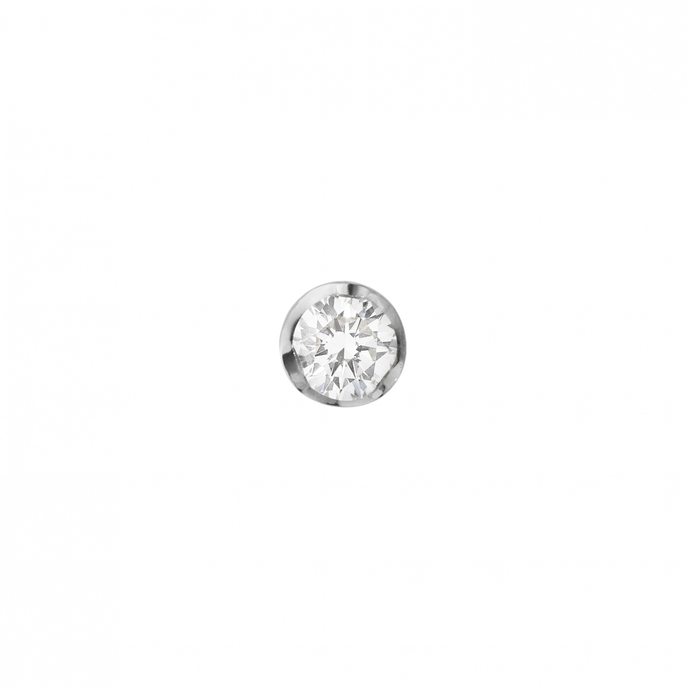 GJ SIGNATURE SOLITAIRE EARSTUD White Gold DIAMOND 0.10 CT