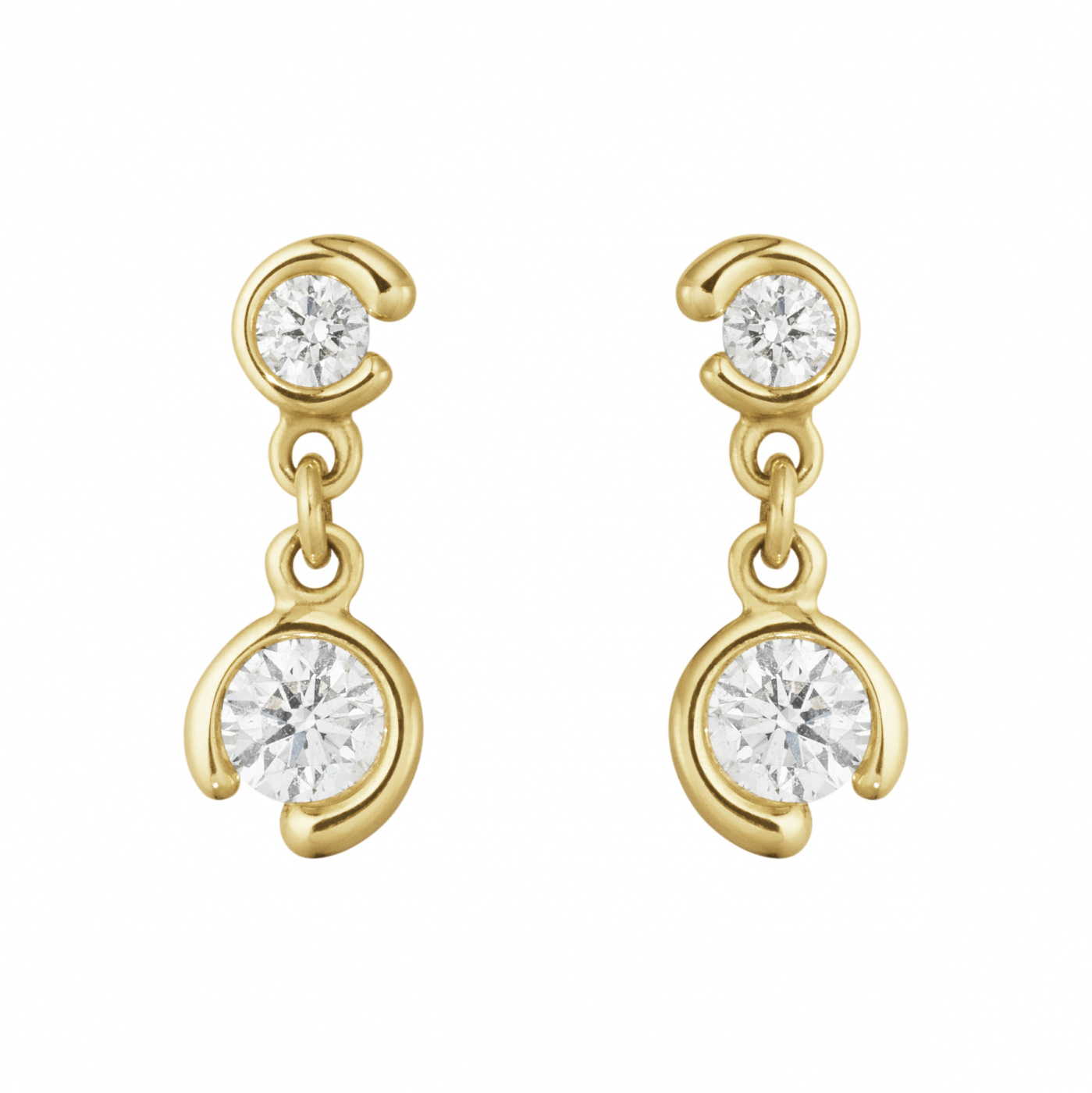 MERCY DOUBLE SOLITAIRE Earring Gold DIAMOND 0.40 CT