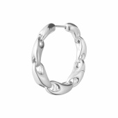 REFLECT L CHAIN HOOP Silver Left