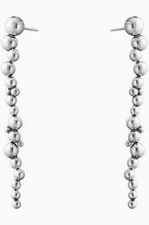 MOONLIGHT GRAPES Long Earrings Silver