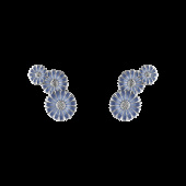 DAISY 3 FLOWER Earrings BLUE DAISY 3 FLOWER Earrings BLUE