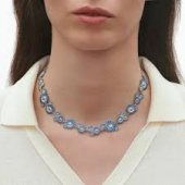 DAISY Necklace Silver BLUE DAISY Necklace Silver BLUE