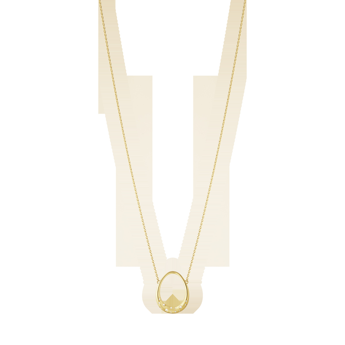 Offspring Small Necklace 0,04ct Gold