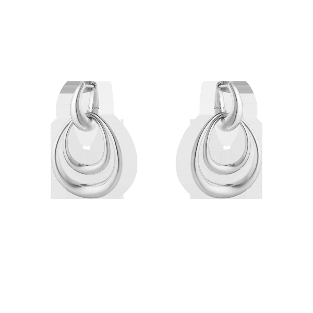 Offspring Earrings, medium Silver