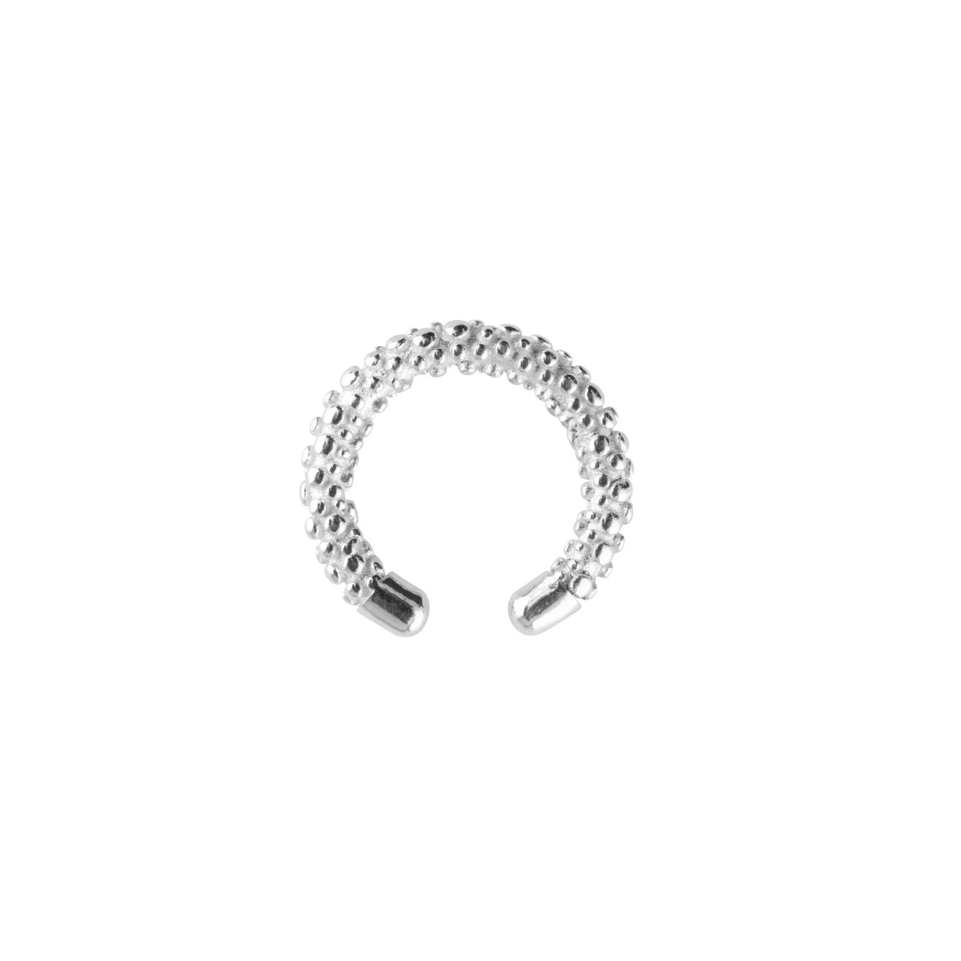 Victory bubble cuff Earring Silver